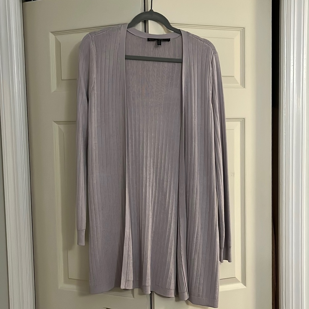 White House Black Market Lilac/Purple cardigan, size large